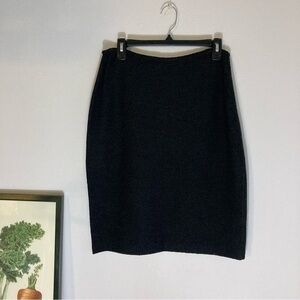 St. John black wool blend pencil skirt size 8